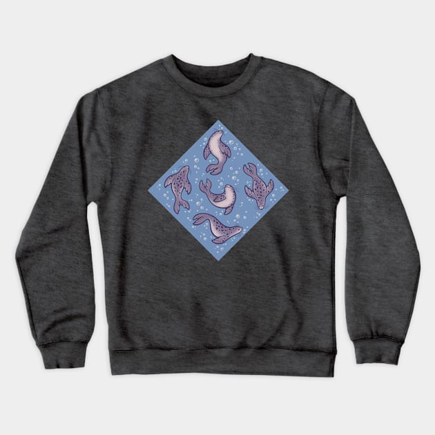 Swimming Seals 1 Crewneck Sweatshirt by DoomedDreamer